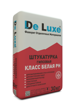 Гипсовая штукатурка De Luxe Белая РН