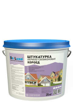 Акрило-силиконовая штукатурка готовая в ведре De Luxe Короед